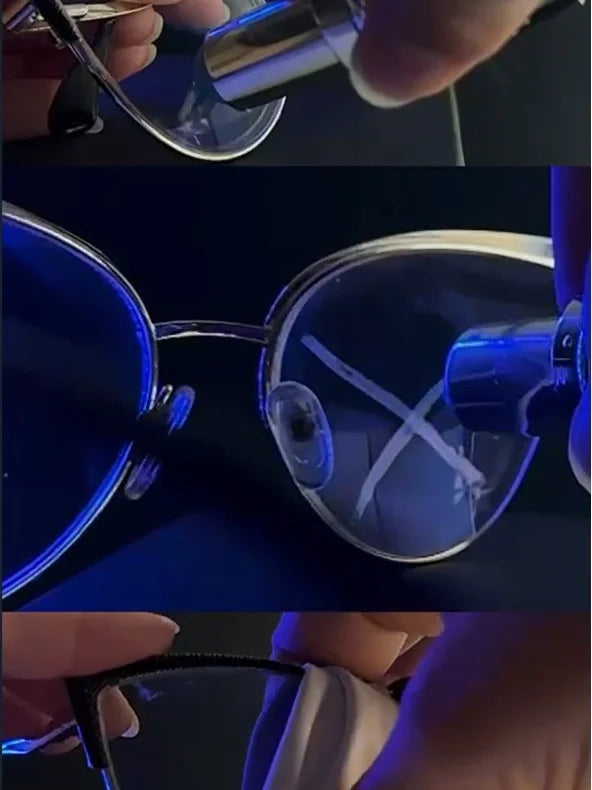 Brillenputzstab und Mikrofasertuch